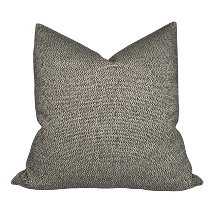 Nubby Woven Pillow in Charcoal
