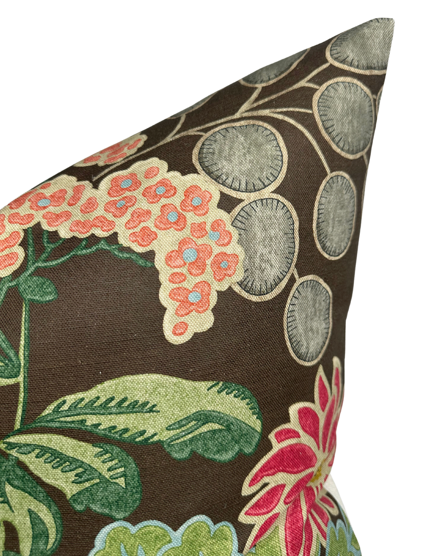 Meadow Floral Pillow in Brown