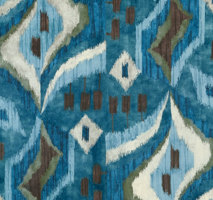 Artesian Velvet Pillow in Mineral Blue