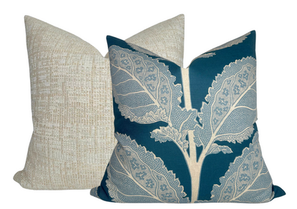 Lacinato Pillow in Mineral Blue