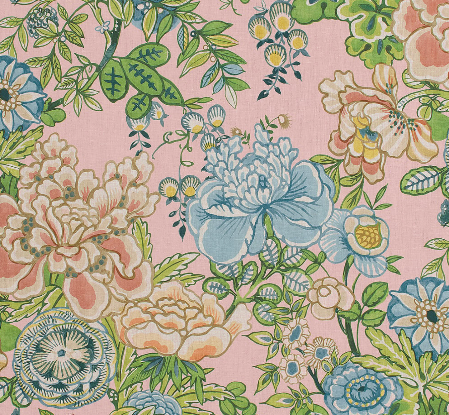 Peony Garden Floral Pillow in Blush