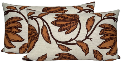 Desert Floral Pillow in Ochre