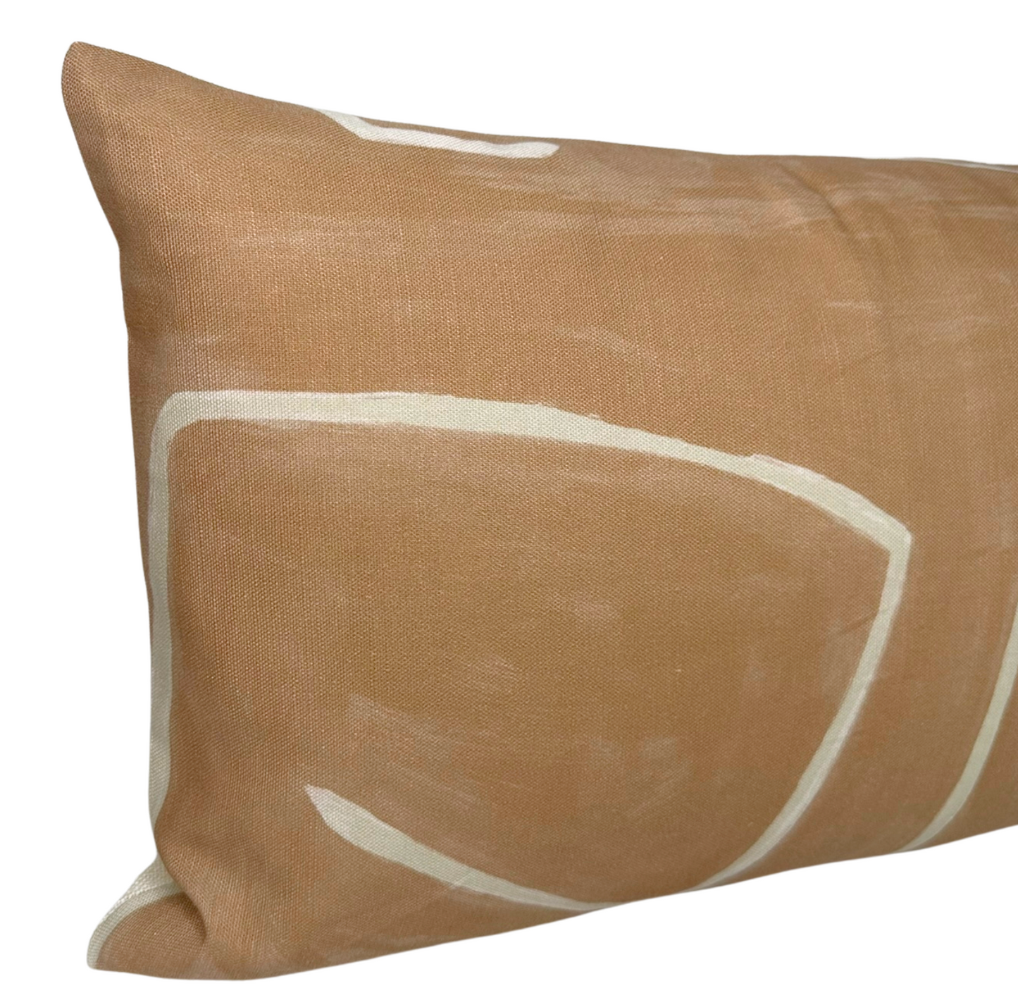 Graffito Pillow in Salmon Cream
