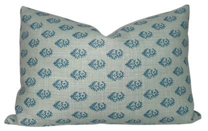 Rajmata Pillow in Blue/Blue
