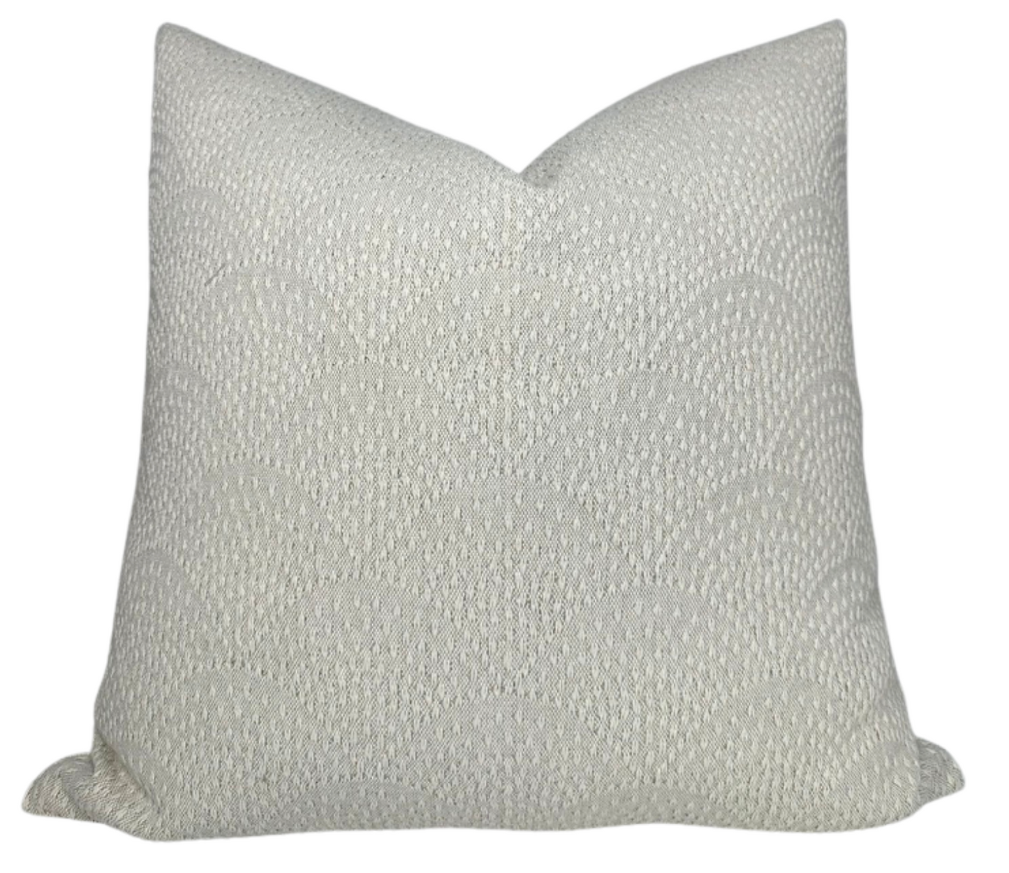Inverse Scalloped Woven Pillow in Natural