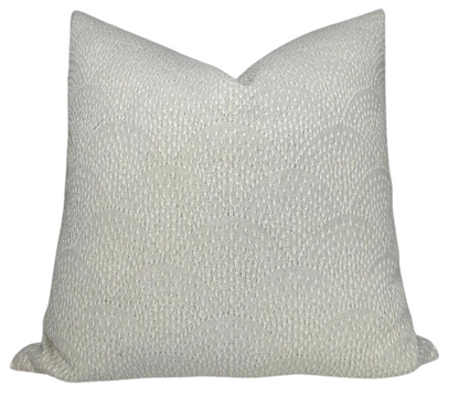 Inverse Scalloped Woven Pillow in Natural