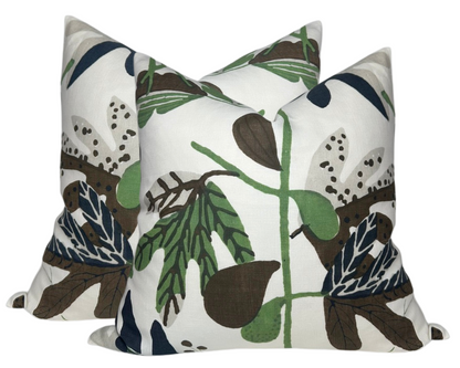 Matisse Leaf Pillow in Green