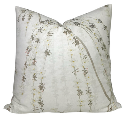 Weeping Blossom Pillow in Beige