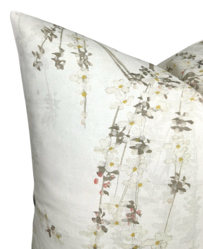 Weeping Blossom Pillow in Beige