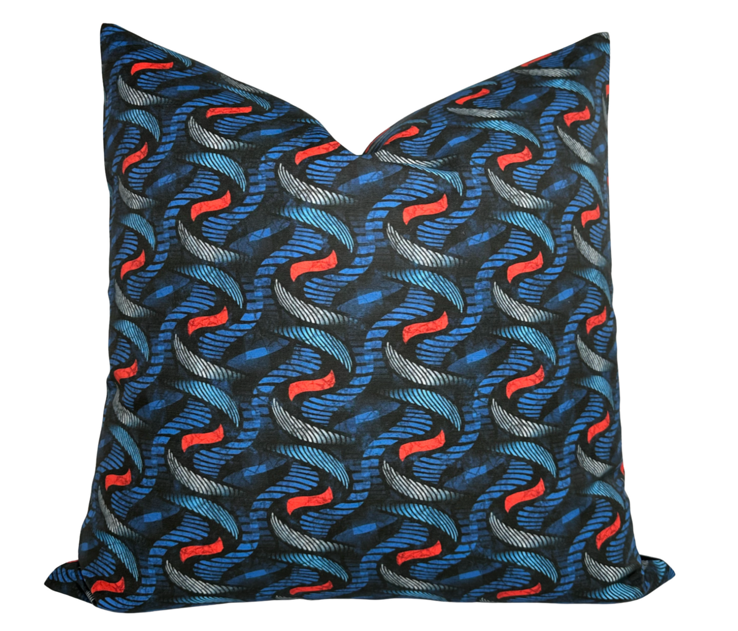 Twine Pillow in Indigo/Red