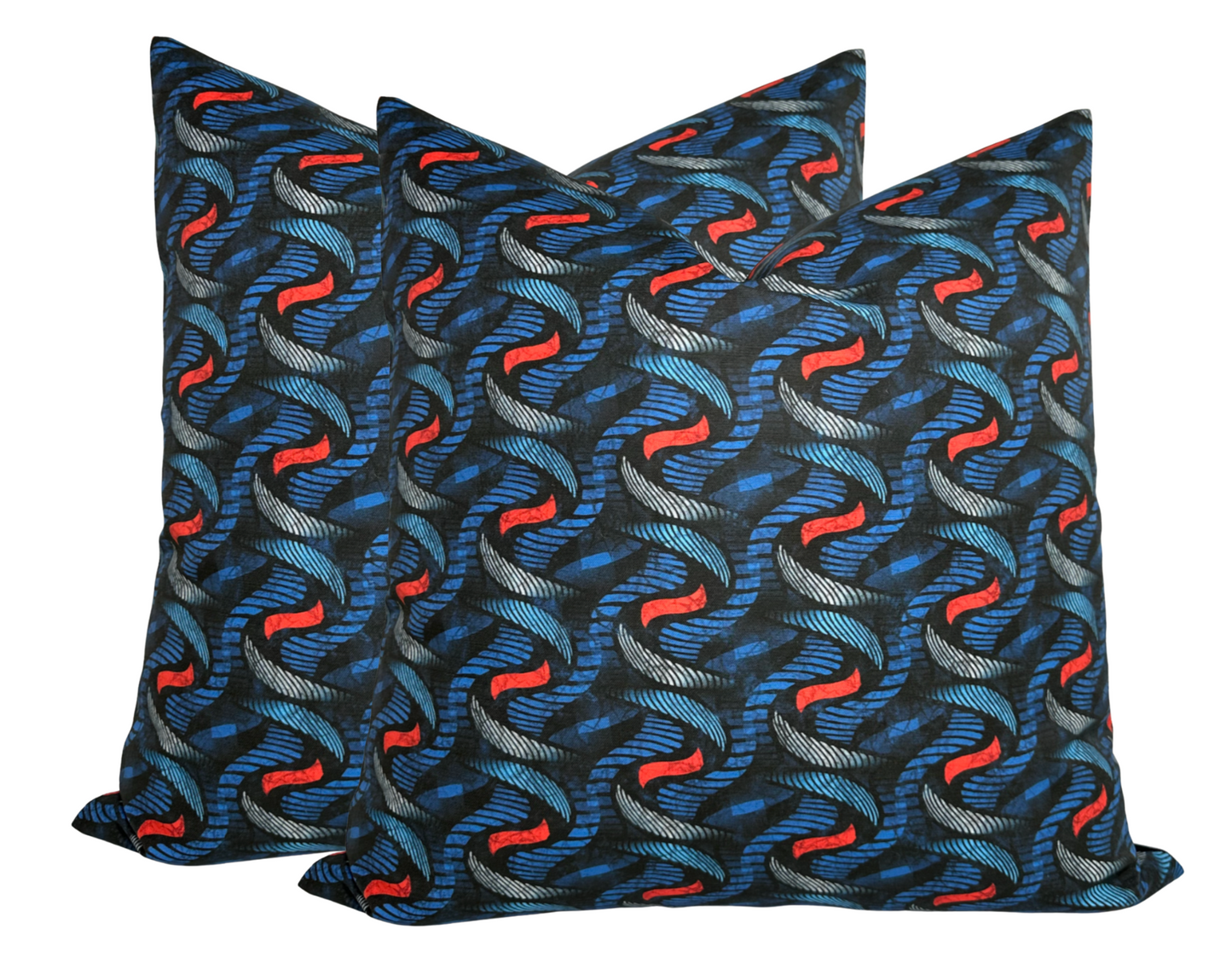 Twine Pillow in Indigo/Red
