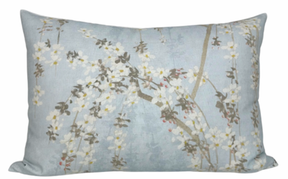 Weeping Blossom Pillow in Blue