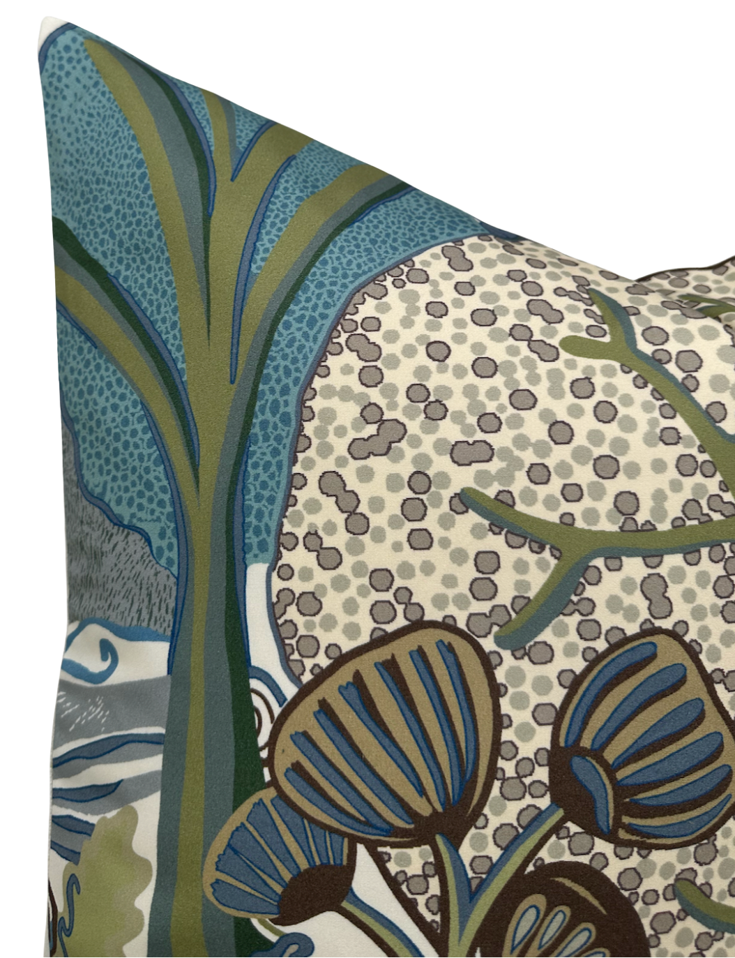 Albero Pillow in Sage and Beige