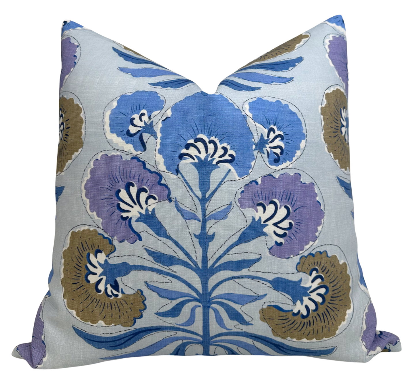 Tybee Tree Pillow in Lavender and Blue