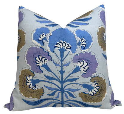 Tybee Tree Pillow in Lavender and Blue