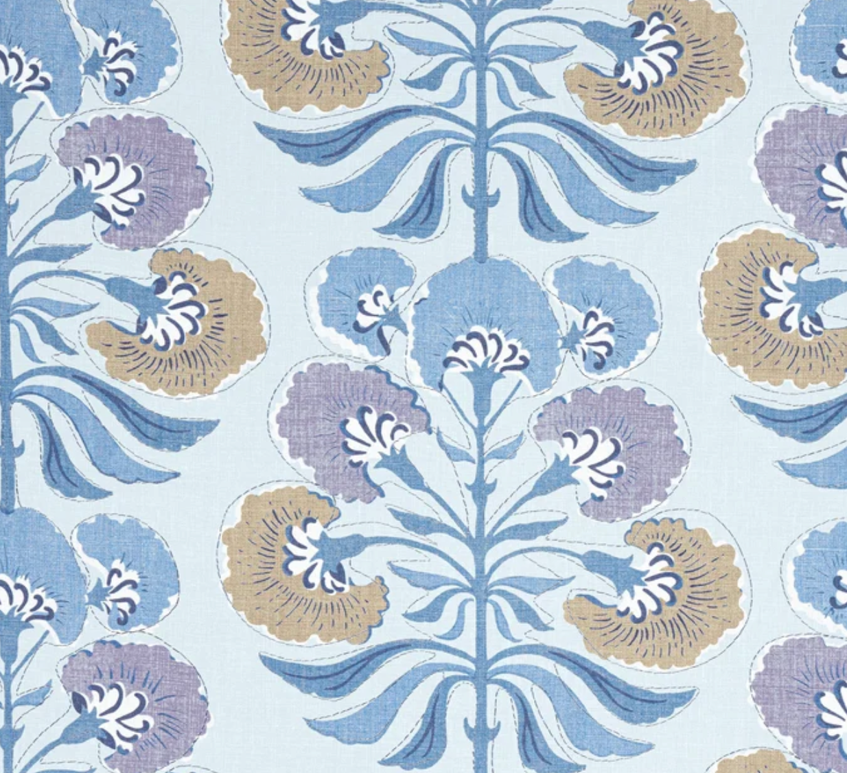 Tybee Tree Pillow in Lavender and Blue