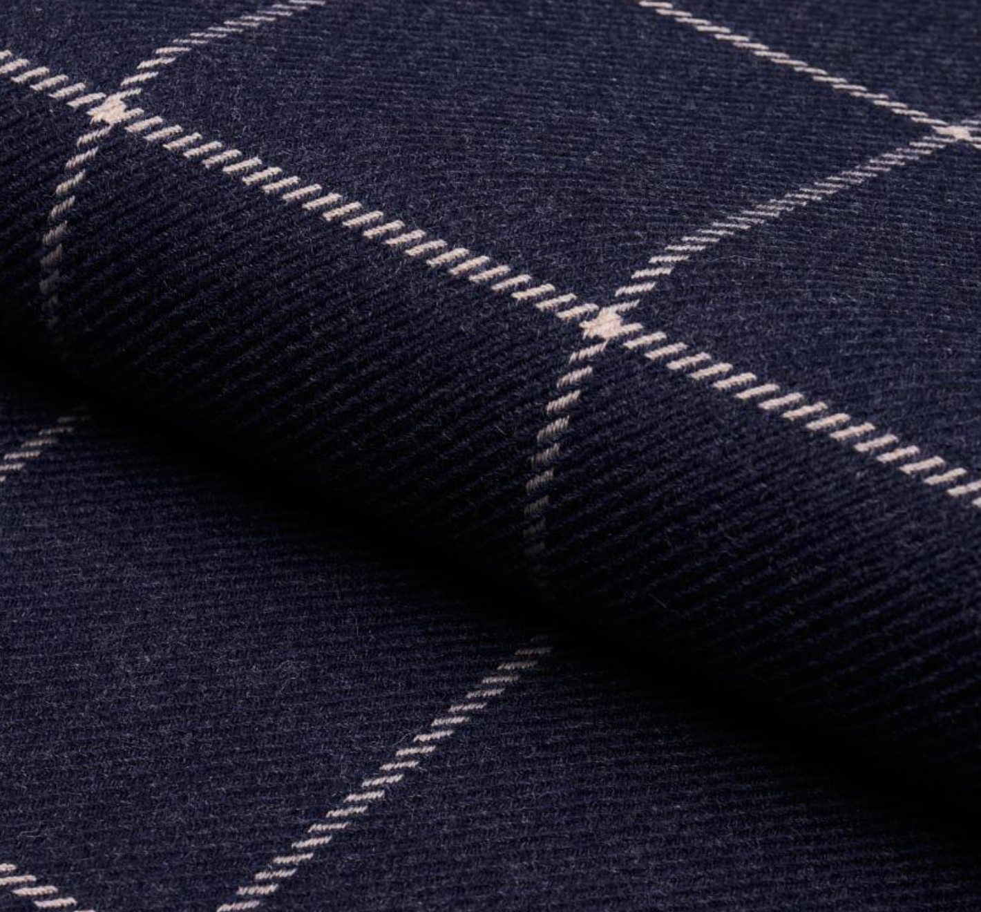 Bancroft Wool Pillow in Navy Blue