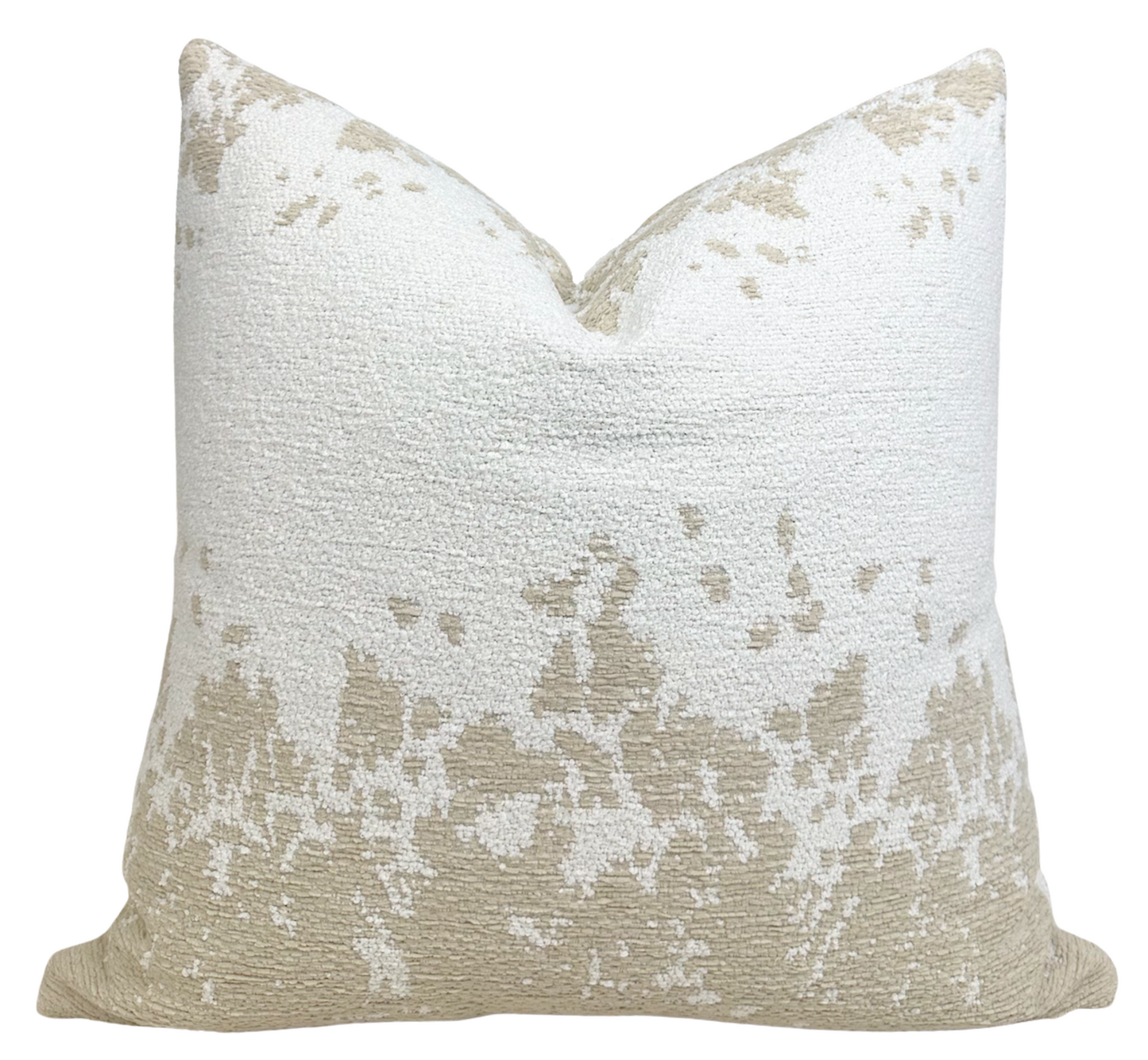 Dappled Stripe Pillow in Oyster, Indoor Outdoor Pillow