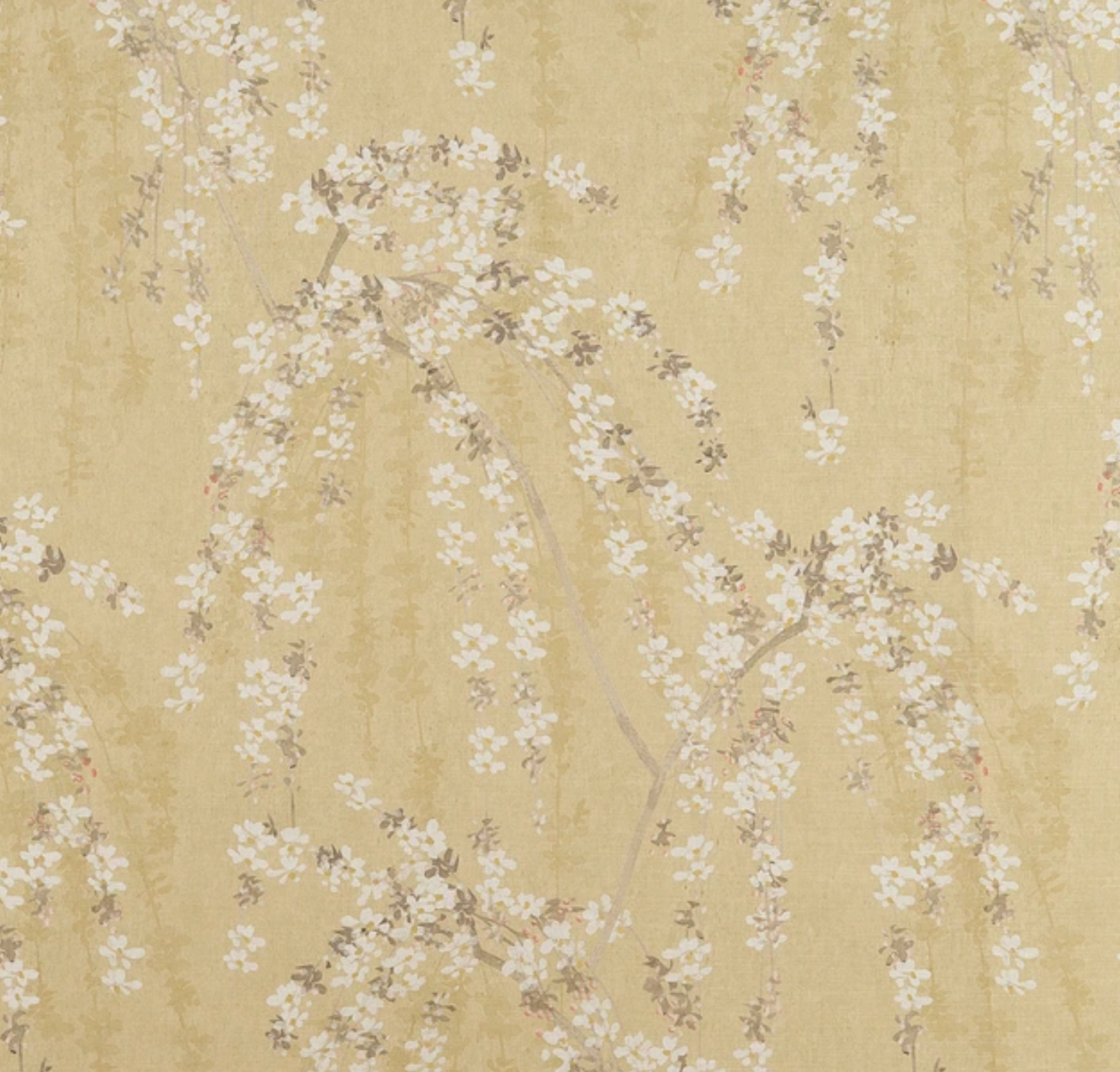 Weeping Blossom Pillow in Gold