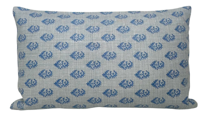Rajmata Pillow in Mist Indigo