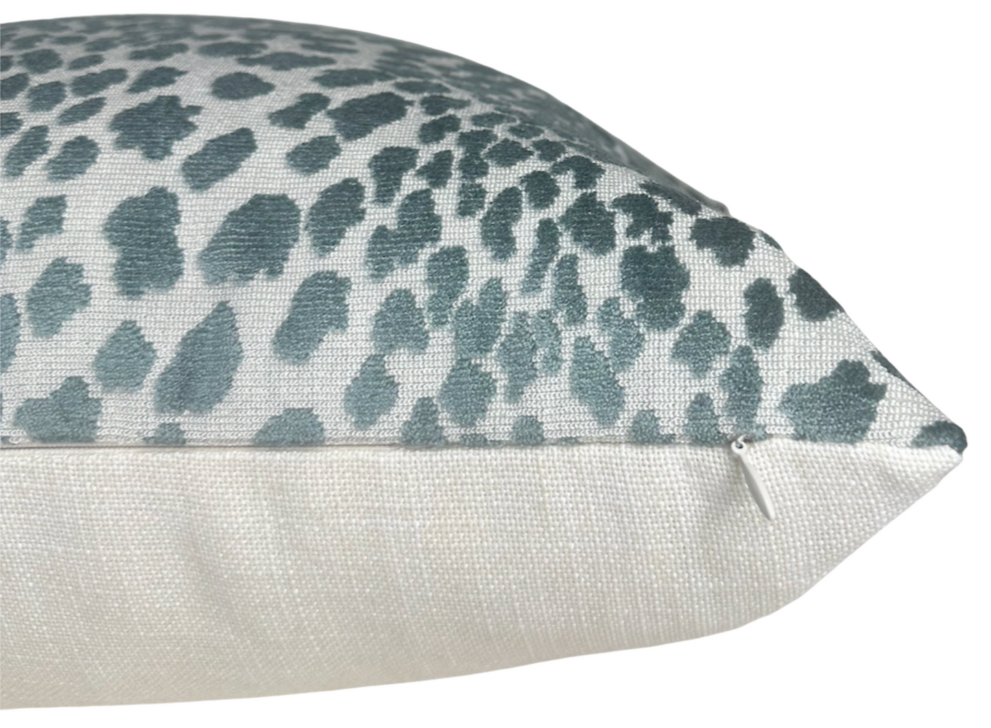 Spotted Velvet Pillow in Marine