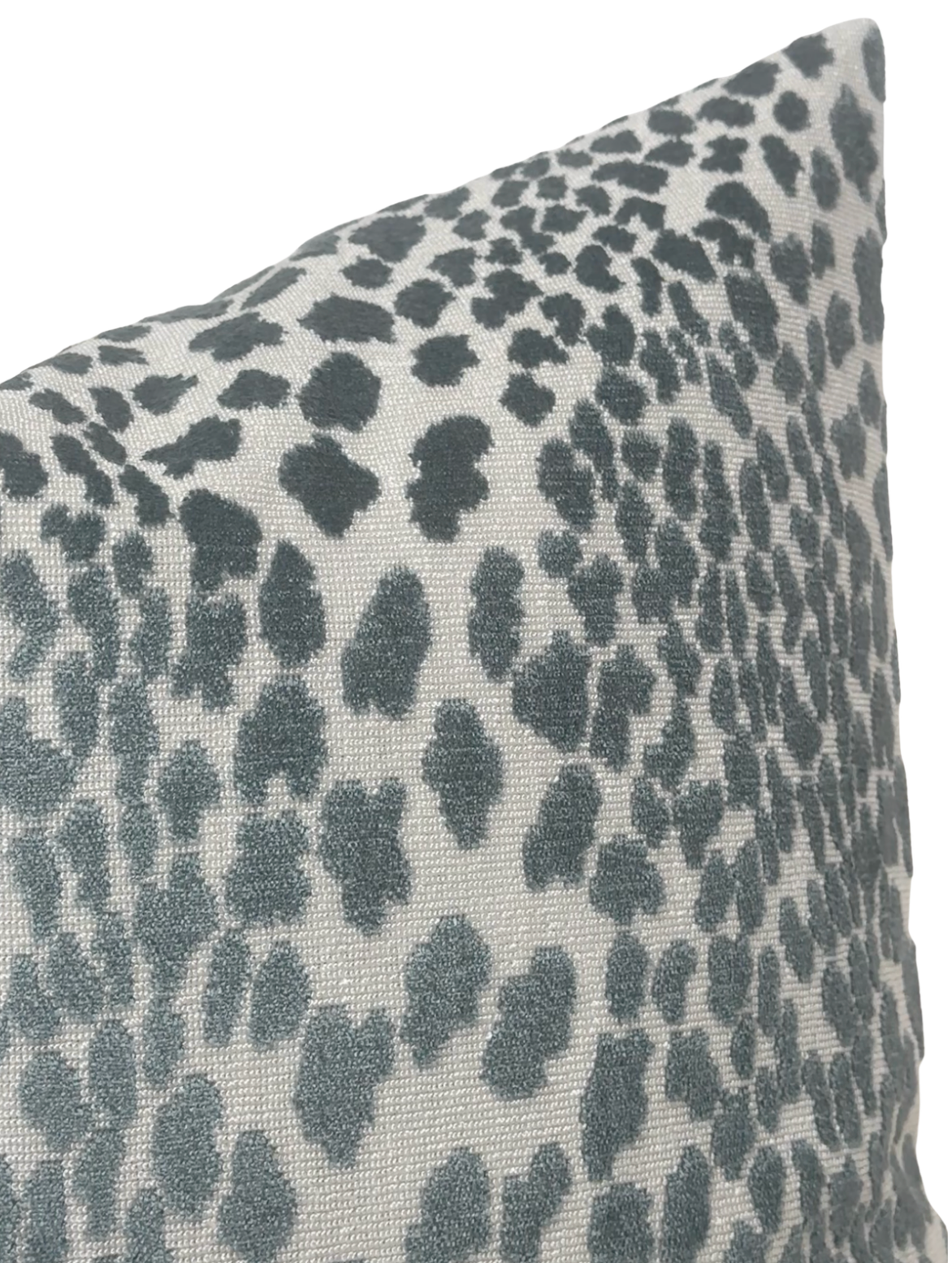 Spotted Velvet Pillow in Marine