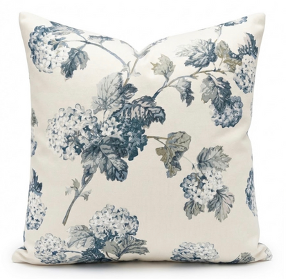 Sussex Hydrangea Pillow in Slate/Blue