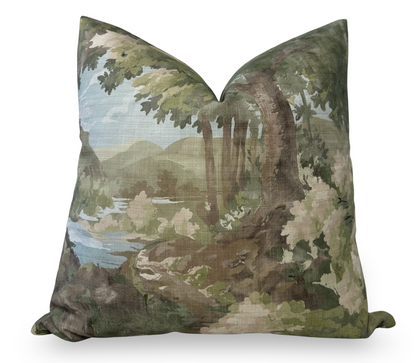 Woodland Clearing Pillow in Green