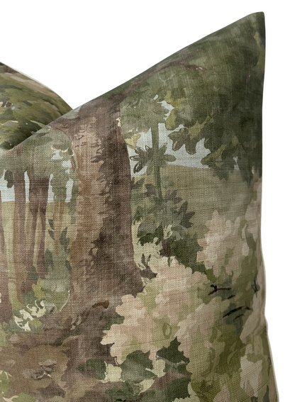 Woodland Clearing Pillow in Green