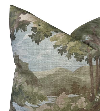 Woodland Clearing Pillow in Green
