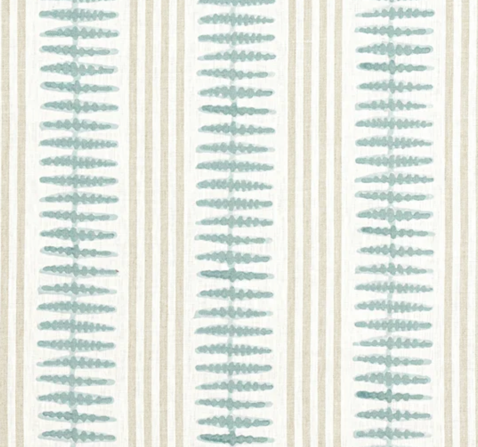 Indo Stripe Pillow in Seaglass