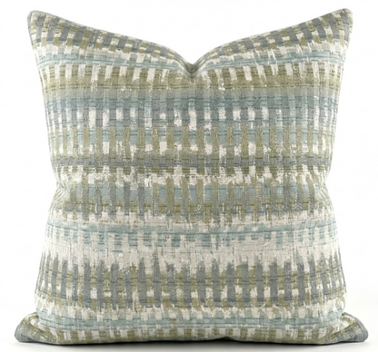 Mosaic Weave Pillow in Seaglass