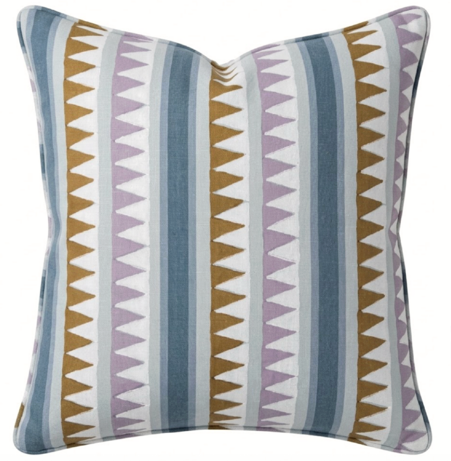 Lomita Striped Pillow in Lavender and Blue