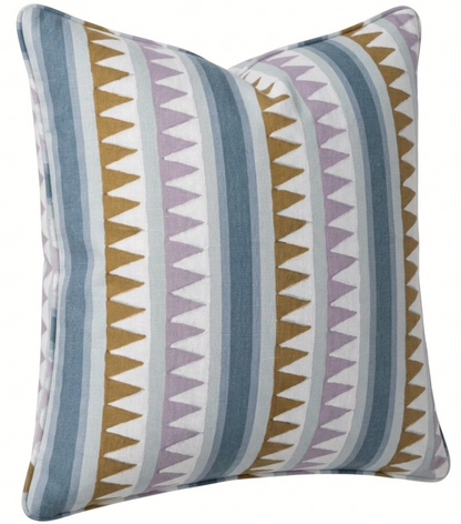 Lomita Striped Pillow in Lavender and Blue