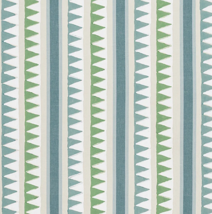 Lomita Striped Pillow in Green and Blue