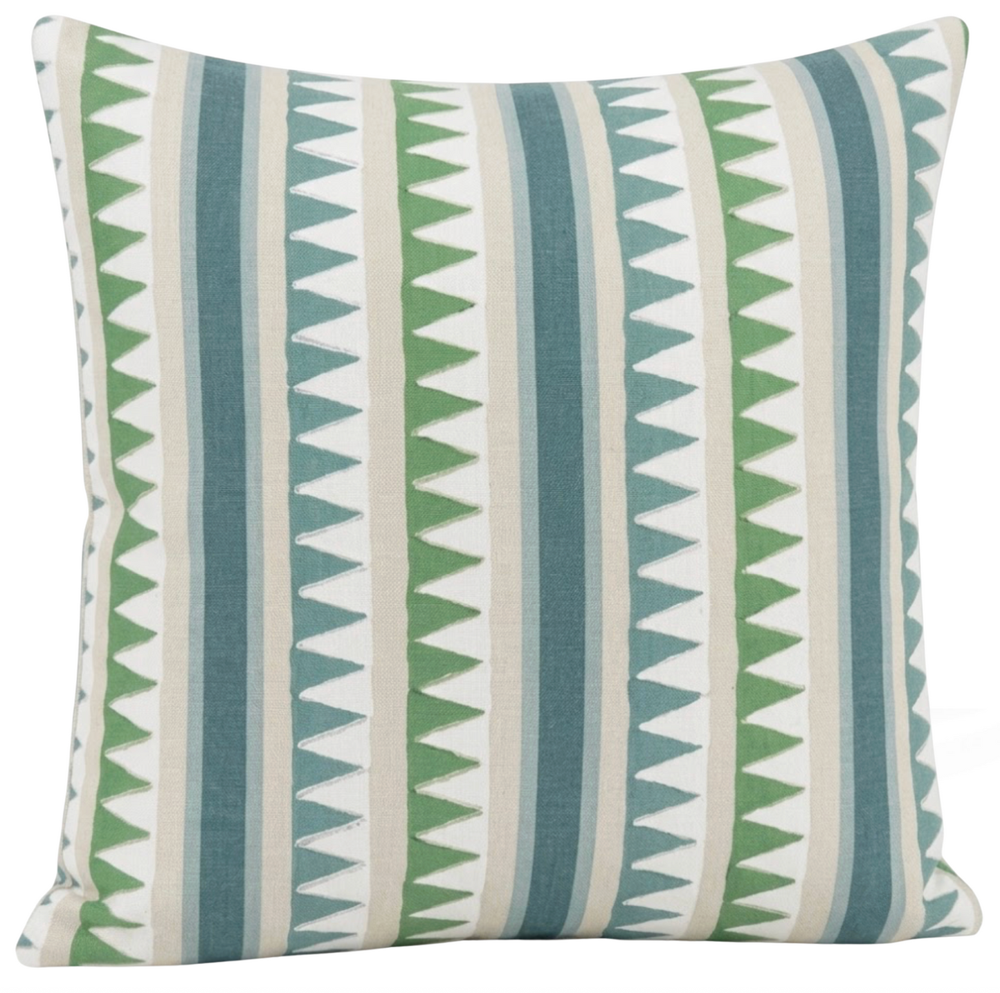 Lomita Striped Pillow in Green and Blue