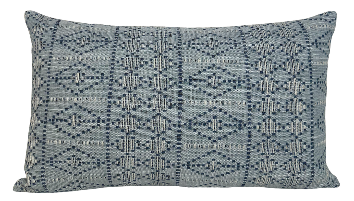 Souk Woven Pillow in Blue