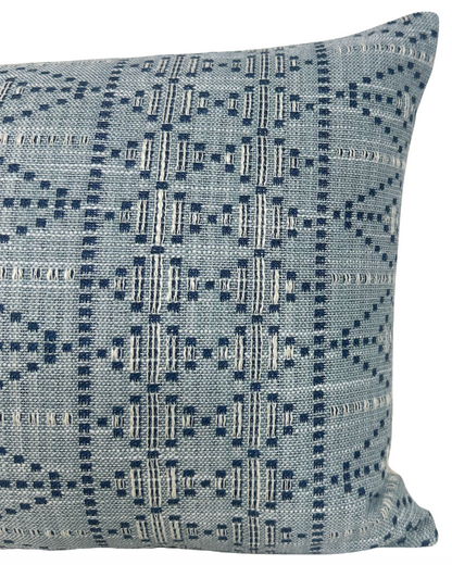 Souk Woven Pillow in Blue