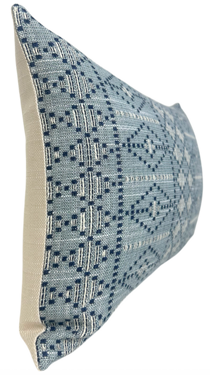 Souk Woven Pillow in Blue