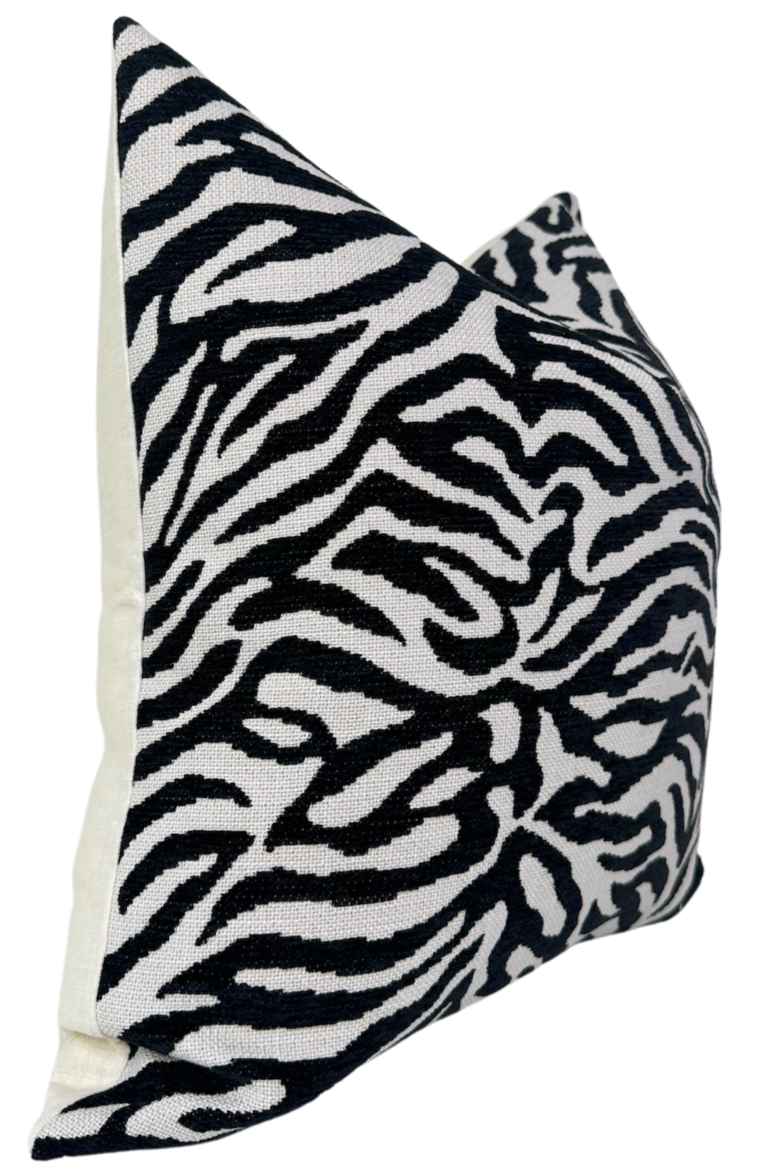 Zebra Noir Woven Pillow