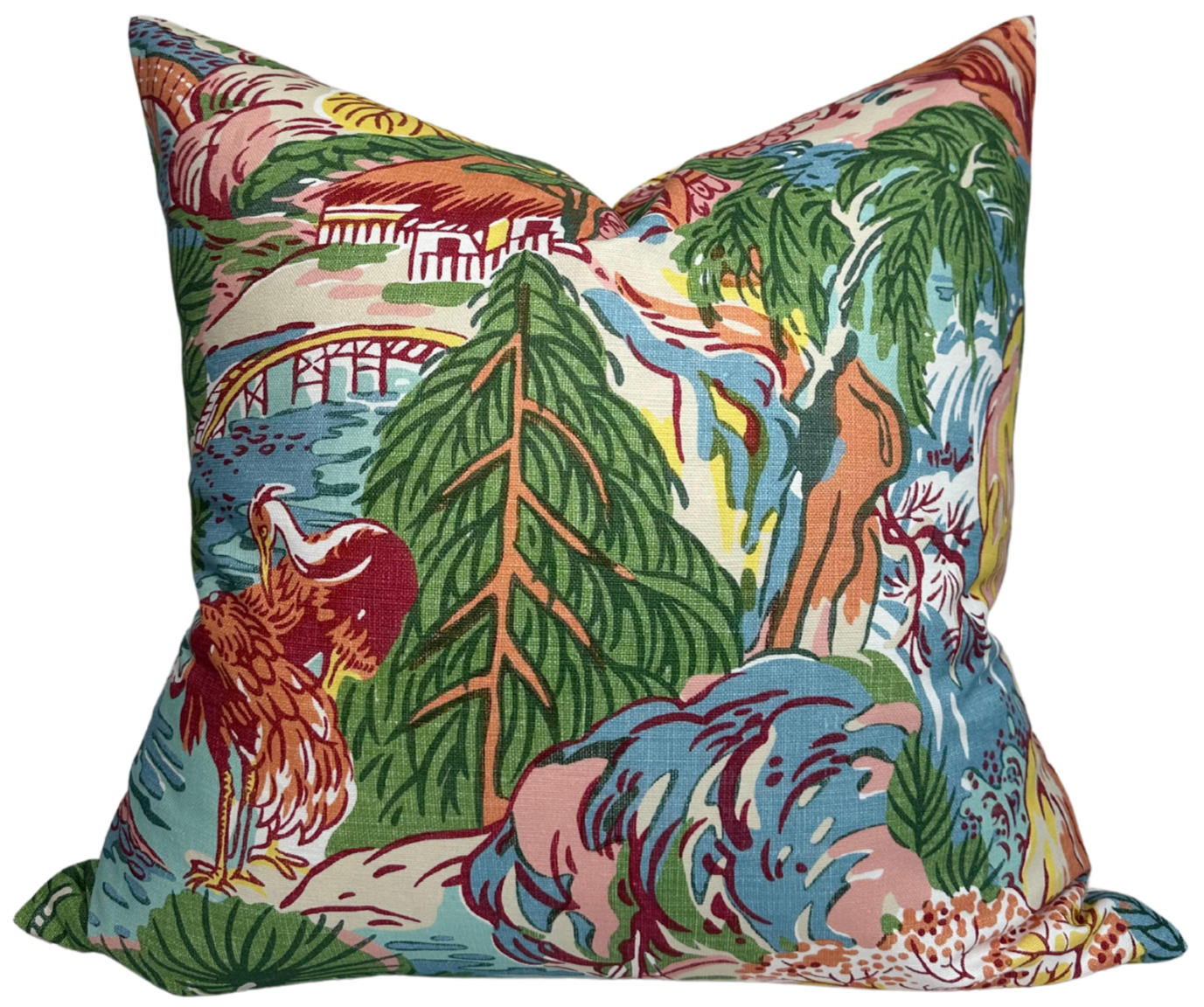 Pagoda Pillow in Coral