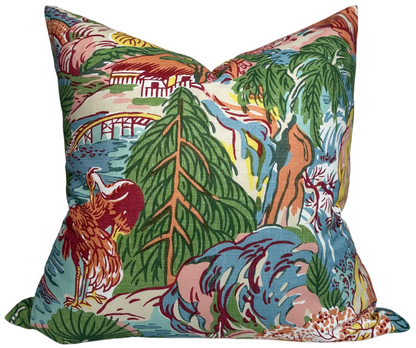 Pagoda Pillow in Coral