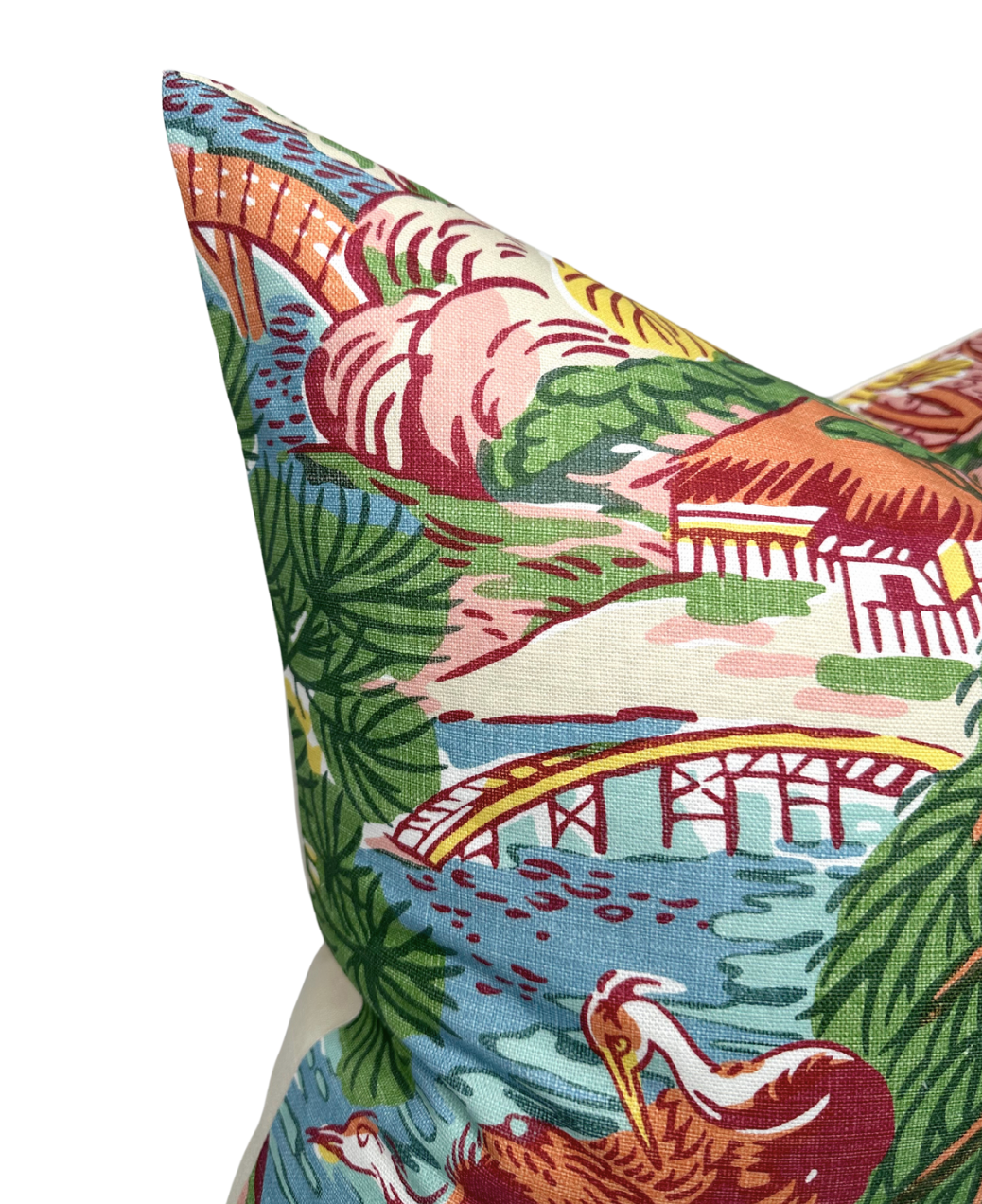 Pagoda Pillow in Coral