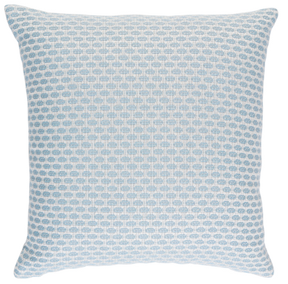 Hickox Woven Pillow in Sky Blue