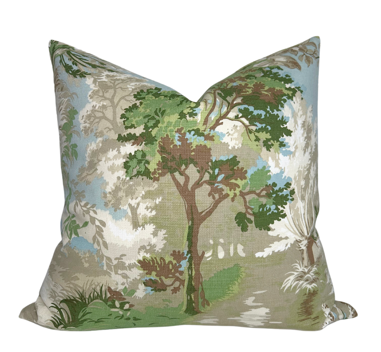 Lincoln Toile Pillow in Green