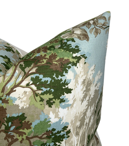 Lincoln Toile Pillow in Green