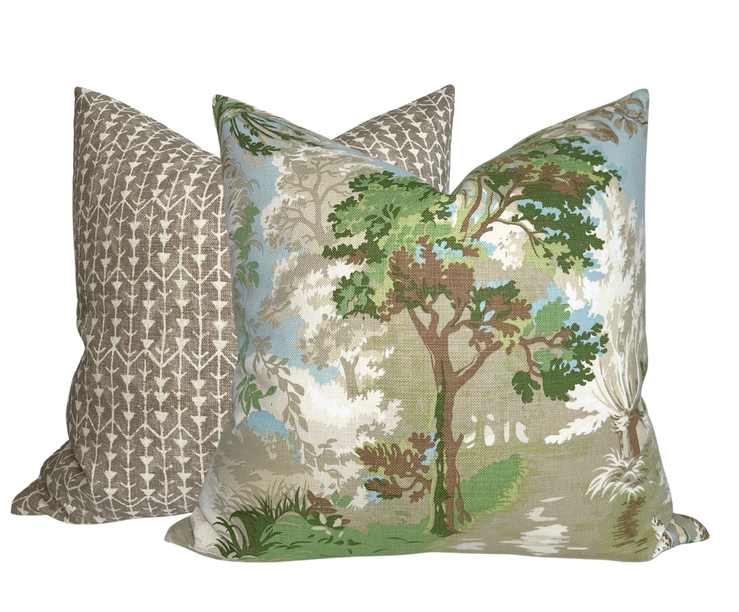 Lincoln Toile Pillow in Green