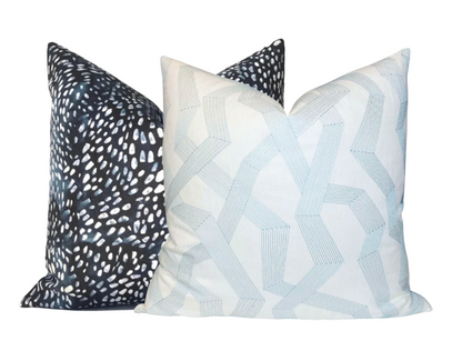 Speckled Pillow in Navy Blue