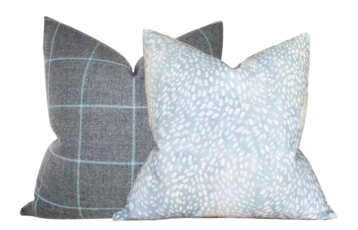 Speckled Pillow in Cloud Blue