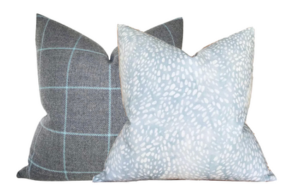 Speckled Pillow in Cloud Blue